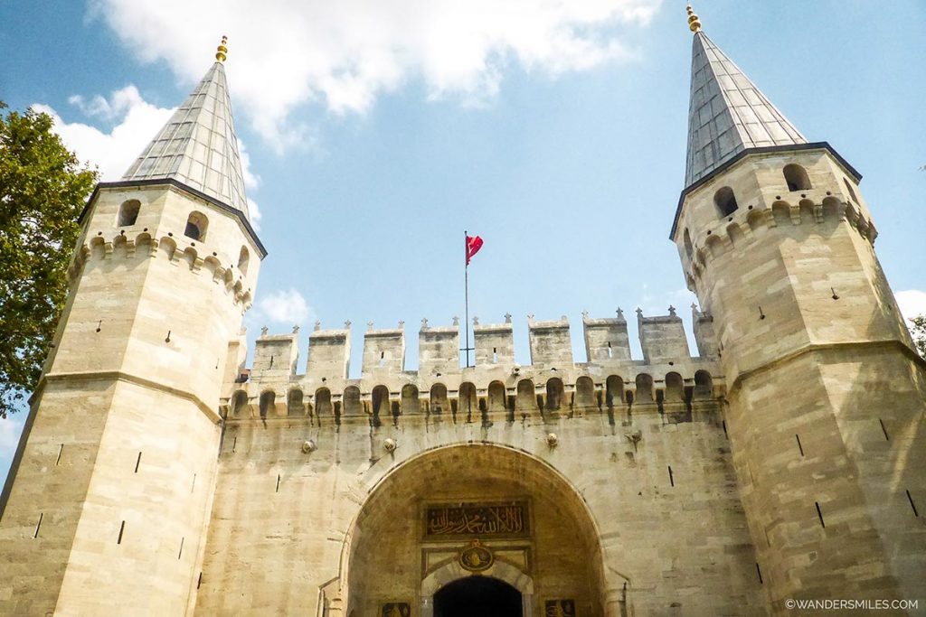 Entrance to Topkapi Palace in Istanbul, Turkey