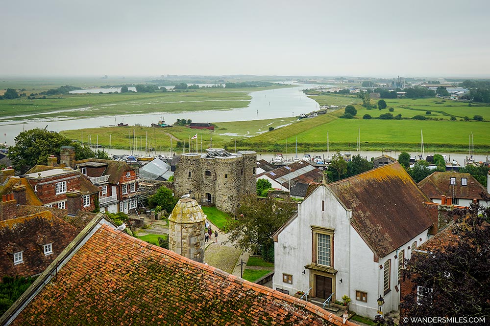 Rye Castle View from St Mary Church Belfry Tower