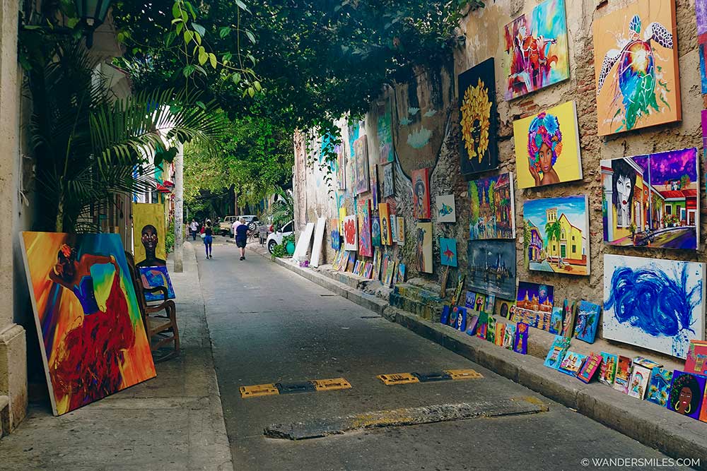 Art studios on Calle de San Juan Getsemani Cartagena