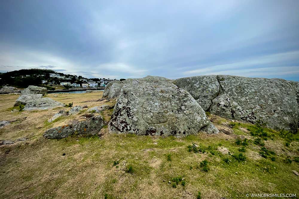 7th century carved stone crosses on Dalkey Island