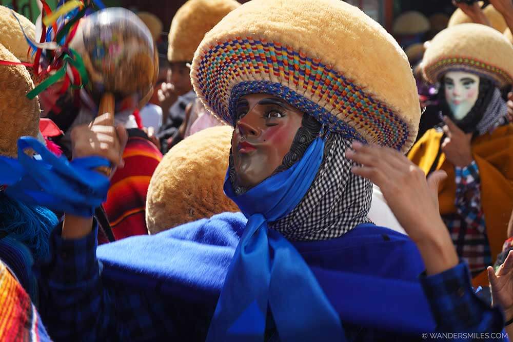 Parachicos in Fiesta Grande de Enero in Chiapa