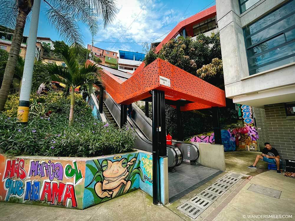 Escalator at Comuna 13, Medellin Colombia