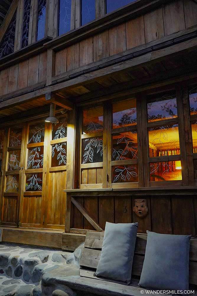 Exterior of the cabana at El Monte Eco-Lodge, Mindo Cloud Forest