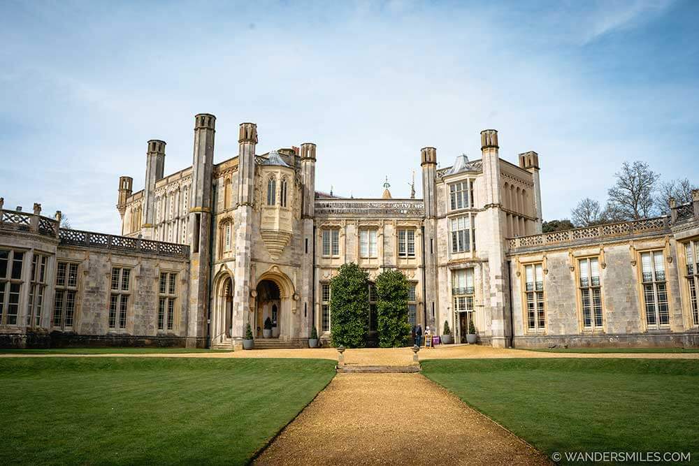 Highcliffe Castle near from Christchurch, Dorset. Photo of a path leading to a castle.