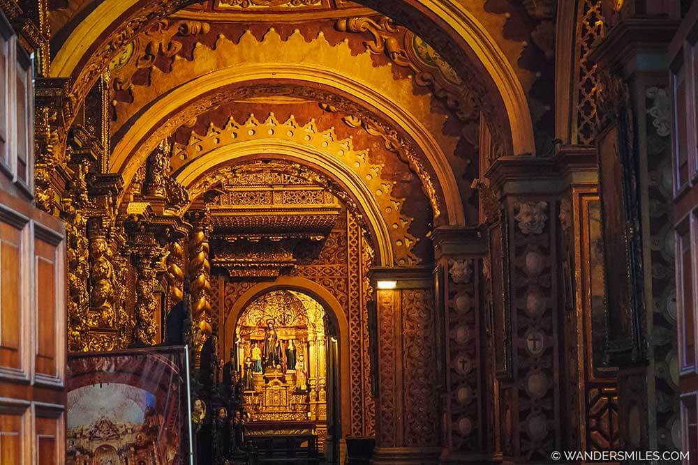 The Church of the Society of Jesus or La Iglesia de la Compañía de Jesús in Quito