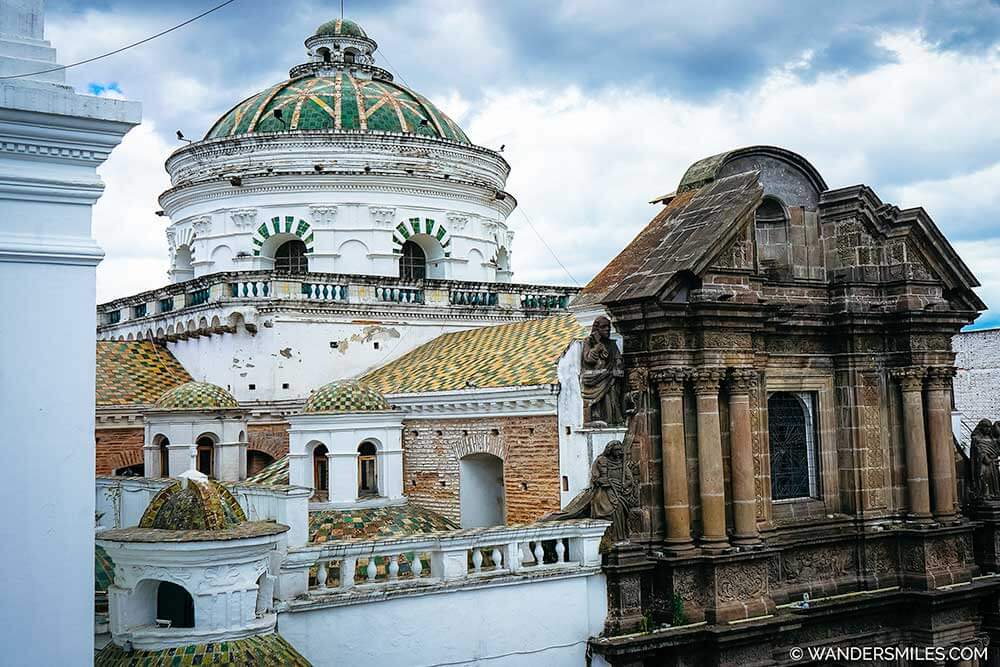 Domes on the roof of Catedral de Quito