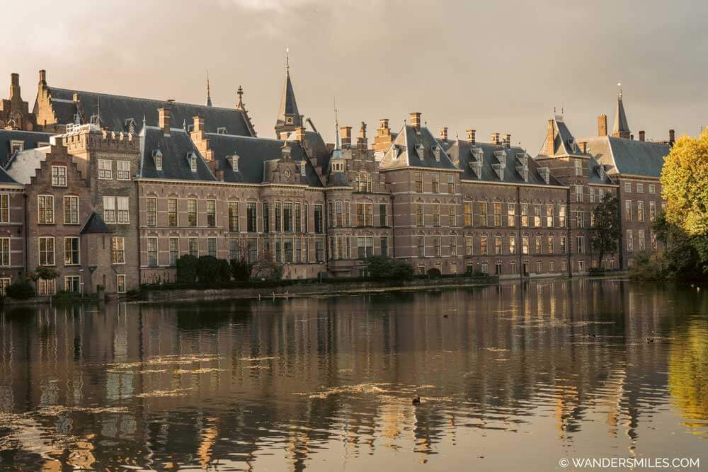 Photo of historic Binnenhof, a complex of buildings in the city centre of The Hague, Netherlands