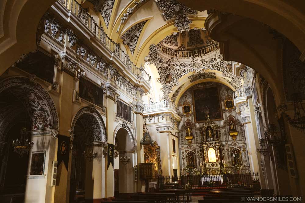 Elaborate interior of Convento de Bel&eacute;n in Antequera