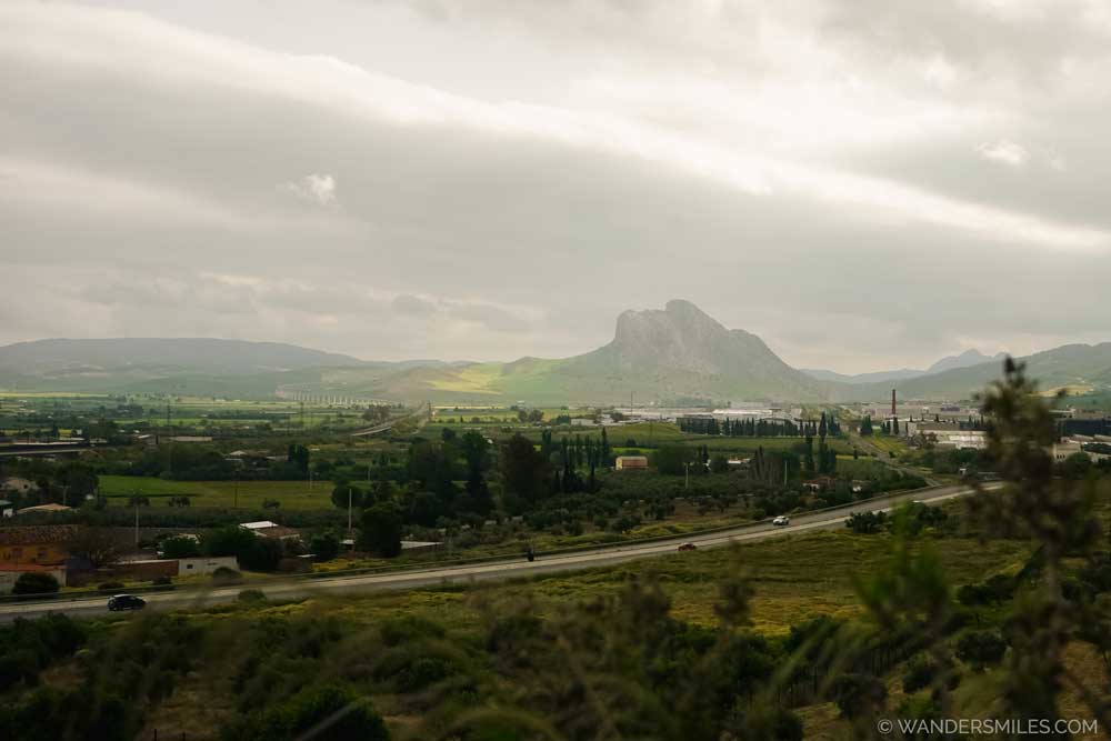 Pe&ntilde;a de los Enamorados ("The Lovers' Rock") is a mountain in Antequera that looks like a face 