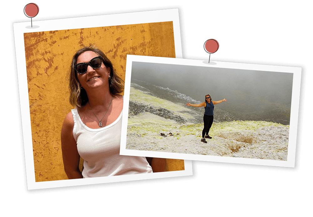 Polaroid photos of Vanessa, travel blogger from She Wanders Miles