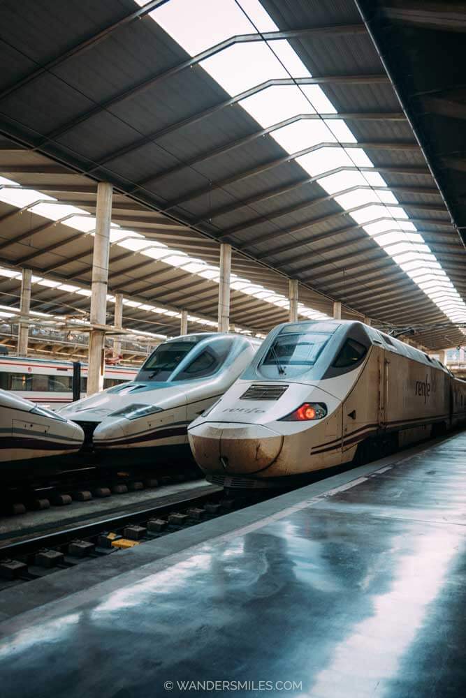 RENFE trains at Cordoba Station
