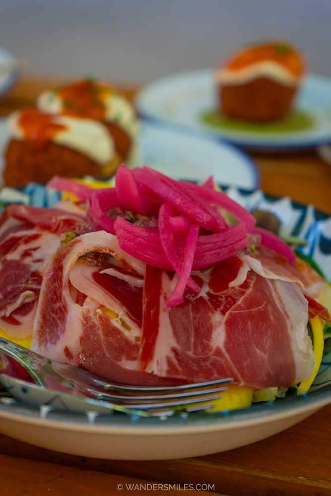 Jamon salad at La Musa Latina Restaurant in Madrid