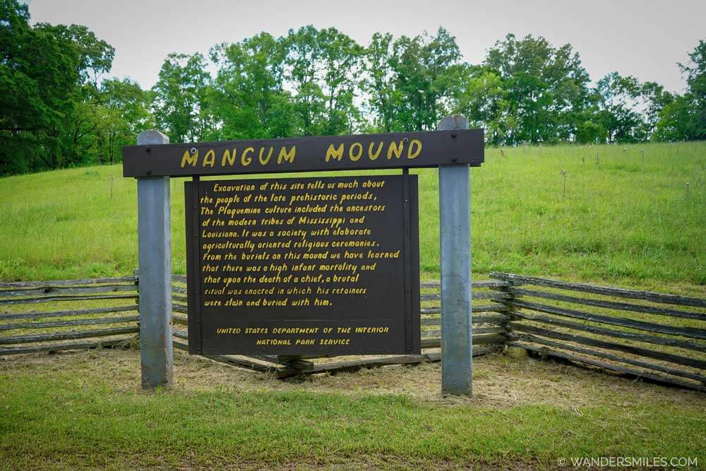 Mangum Indian Mound along the Natchez Trace Parkway