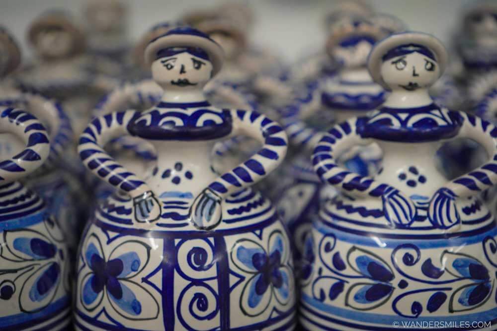 Painted pottery dolls in the Ceramics Centre of Triana in Seville
