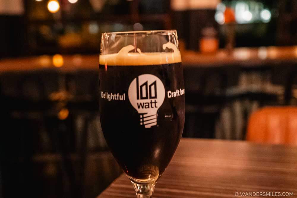 Glass of 'Salt n Pepa' Porter in the 100 Watt Brewery Eindhoven