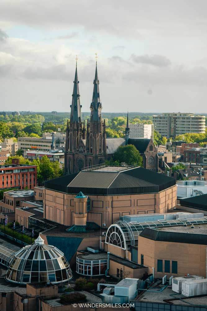 Rooftop views of St. Catharinakerk and Eindhoven Centre